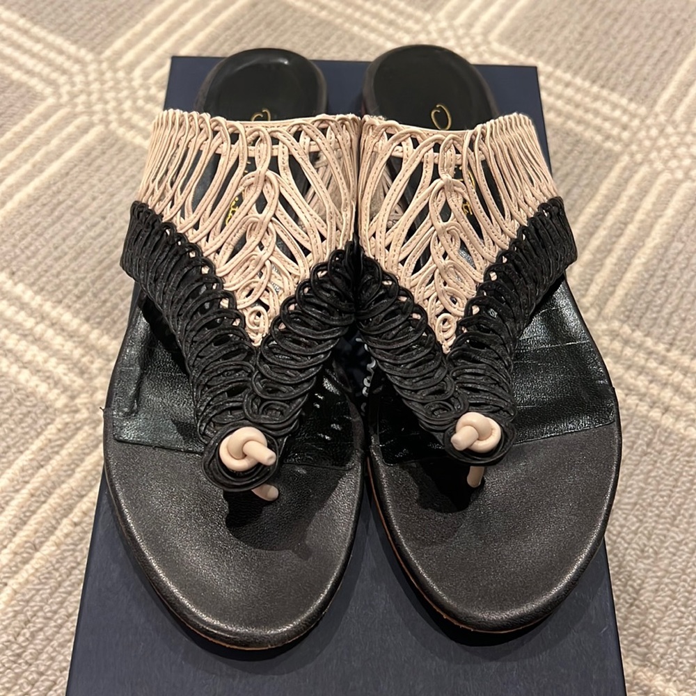 Oscar de larenta Macrame Napa Sandals